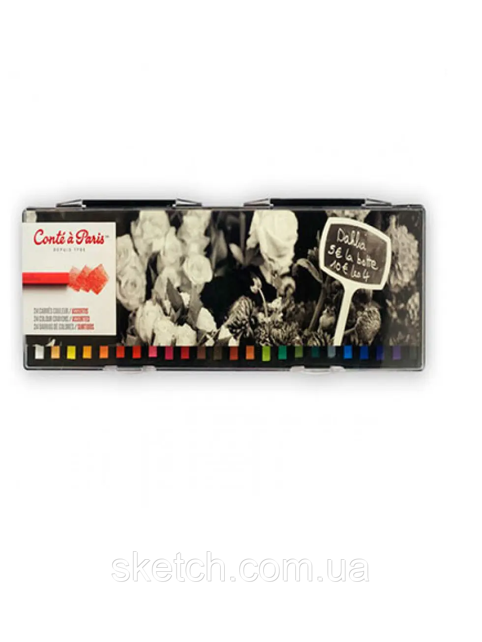 Набір м'яких пастельних крейд Conte Box, пластикова упаковка, 24 кольори
