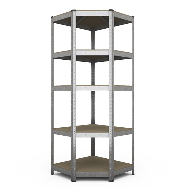 Стелаж металевий кутовий Бюджет ДСП/МДФ (1800х900х400x705) оцинкований