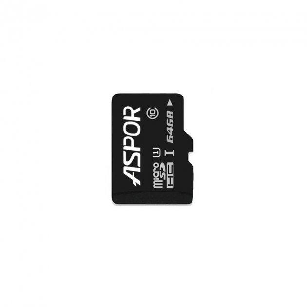 Карта пам`яті Aspor MicroSDHC 64GB UHS-I (Class 10) (тільки карта)