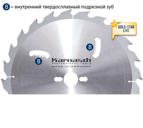 Пильний диск для розкрою деревини ф=350x 3,6/2,5 x 30mm 32 WZ+R,Karnasch (Німеччина)