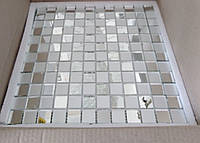 Зеркальная мозаика на сетке Микс для внутренних отделочных работ 330х330 мм Хром Сатин