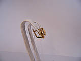Золоті жіночі сережки з діамантами, вага 3,44 г., фото 3