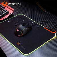 Гральна поверхня MeeTion Backlit Gaming Mouse Pad MT-PD120 Килимок для мишки c RGB підсвічуванням 340х250x4 мм Black