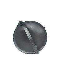 Красивая сумка женская круг Круглая сумка премиум класса для девушек Женская кожаная сумка Amy S черная