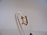 Золоті жіночі сережки з діамантами, вага 3,89 г., фото 3