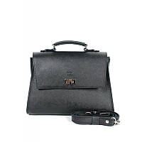 Женская кожаная сумка Classic черная сафьян элегантная сумка премиум класса женская Красивая сумка через плечо