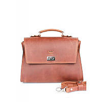 Женская кожаная сумка Classic светло-коричневая винтажная стильная сумка для женщин Сумка на плечо девушке