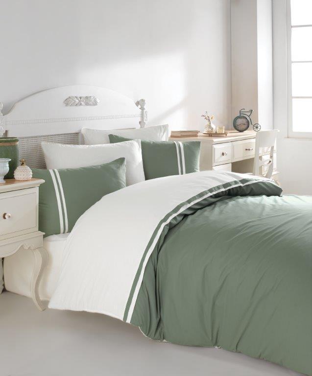 Постільна білизна євро розмір ранфорс İssi Home green, фото 1