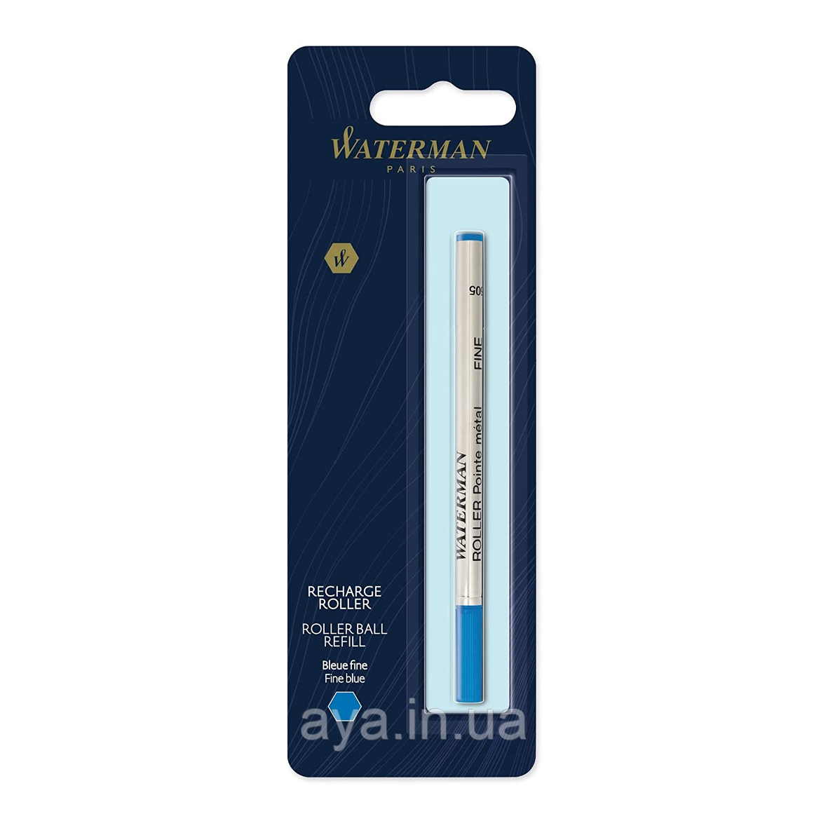 Стрижень Waterman змінний для ручки ролера (F - 0.5 мм, колір чорнил синій) 54 091b