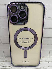 Чохол на iPhone 14 Pro Max накладка бампер протиударний MagSafe Avantis Deep purple