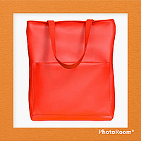 Сумка женская Sambag Shopper Tote SEN красная Стильная женская сумка шоппер Удобная женская сумка из экокожи