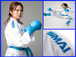 Кімоно для карате біле Smai INAZUMA GI куміте WKF форма костюм для єдиноборств професійне