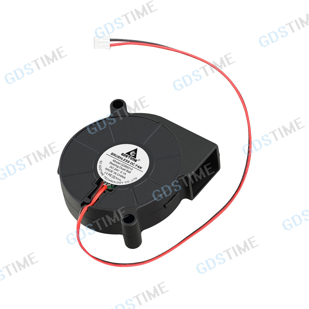 Кулер равлик для 3D принтера і ЧПУ GDSTIME GDB5015 24V 0.1A 6000rpm безщітковий, турбінного типу, XH2.54-2pin