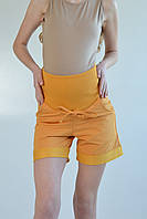 Комфортные шорты для беременных Оранжевые короткие женские шорты 42-56 рр