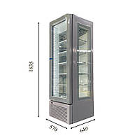 CRF-300 3D Морозильный шкаф с панорамным остеклением CRYSTAL S.A. Греция