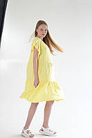Жовте плаття середньої довжини оверсайз для вагітних і мам-годуючих 42-56