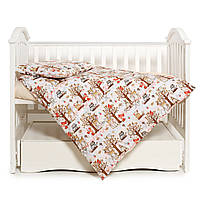 Дитяча змінна постіль у ліжечко 3 ел Twins Modern New 3040-PMN-18, Indian friends, білий/жовтогарячий