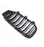 Решітки радіатора BMW 3 F34 GT M Performance чорні глянцеві двореберні ніздрі БМВ, фото 3