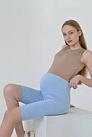 Велосипедки Anabel Голубые шорты для беременных женщин Комфортные шорты для беременных