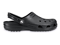 Мужские шлепанцы Кроксы Crocs Classic Black Черные M4/W6 (36-37)