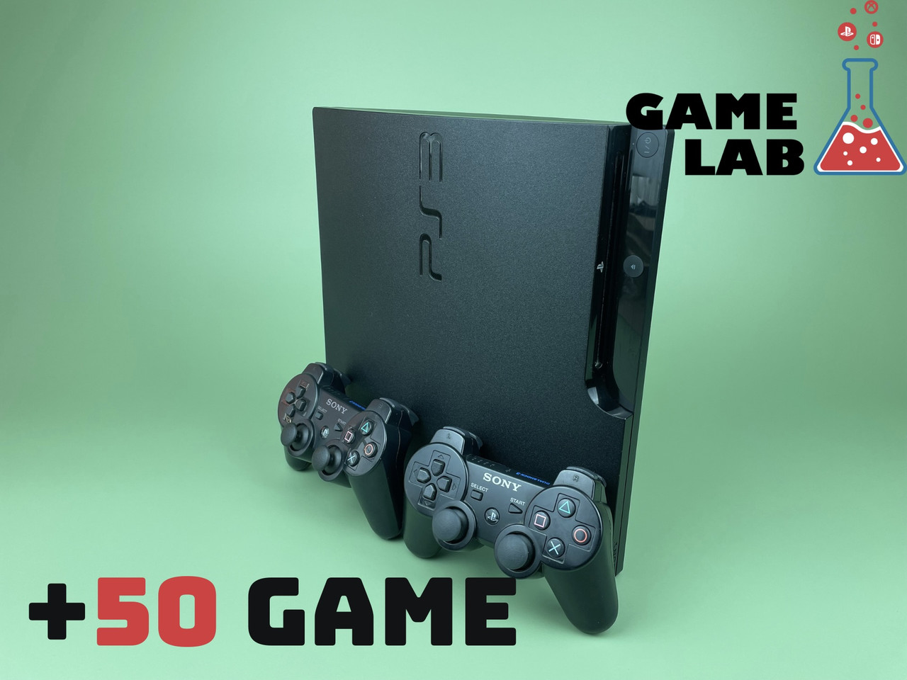 PlayStation 3 Slim на 500гб (+50 ігор) Два джойстики