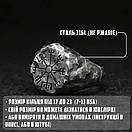 Кільце сталеве чоловіче RUNIC AGE 19 печатка перстень із медичної нержавіючої сталі 316L з Рунами, фото 7