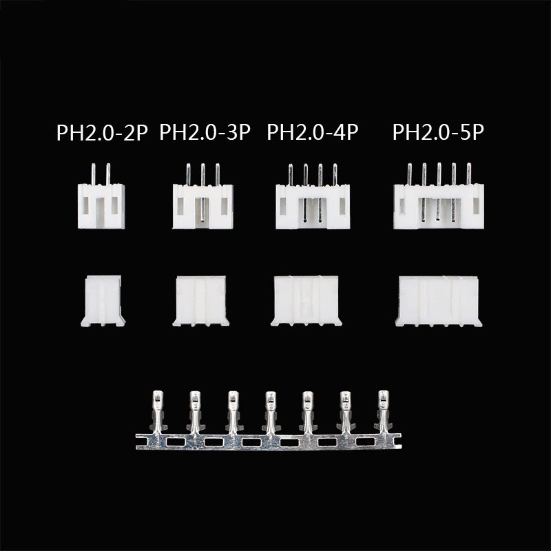 Роз'єм JST PH2.0 mm 2/3/4/5 пін мама-тато конектор