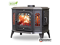 Чугунная печь-камин на дровах для обогрева частного дома KAWMET P7 PB ECO - 10,5 кВт