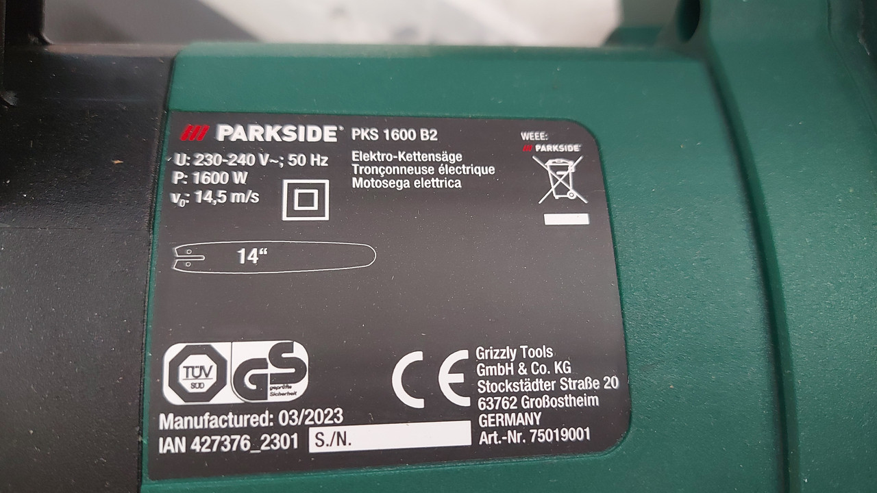 Електрична ланцюгова пила Parkside PKS 1600 В2 (ID#1471548061), цена: 3200  ₴, купить на