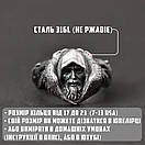 Сталевий перстень кільце чоловіче odin's WOLVES 18 печатка з медичної нержавіючої сталі 316L Один з вовками, фото 6