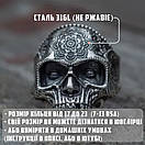 Кільце чоловіче сталеве SANTA MUERTE SKULL 18 печатка перстень з медичної нержавіючої сталі 316L з Черепом, фото 7