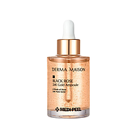 Ревіталізуюча ампула з розою і золотом Medi-Peel Derma Maison Black Rose 24K Gold Ampoule 95 мл