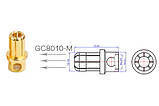 Конектор GC8010 Папа AMASS 8 мм силовий - 3 шт., фото 2