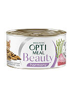 Влажный корм Optimeal Beauty Harmony для кошек полосатый тунец в желе с морскими водорослями 70 г