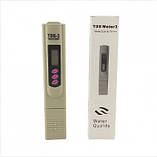 Портативний солемір TDS-3  0-9990ppm, визначник якості води, фото 3