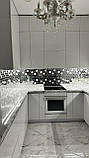 Дзеркальна мозаїка Соти для кухні, для ванної, для оздоблення душової кабіни 303х304 мм, фото 2