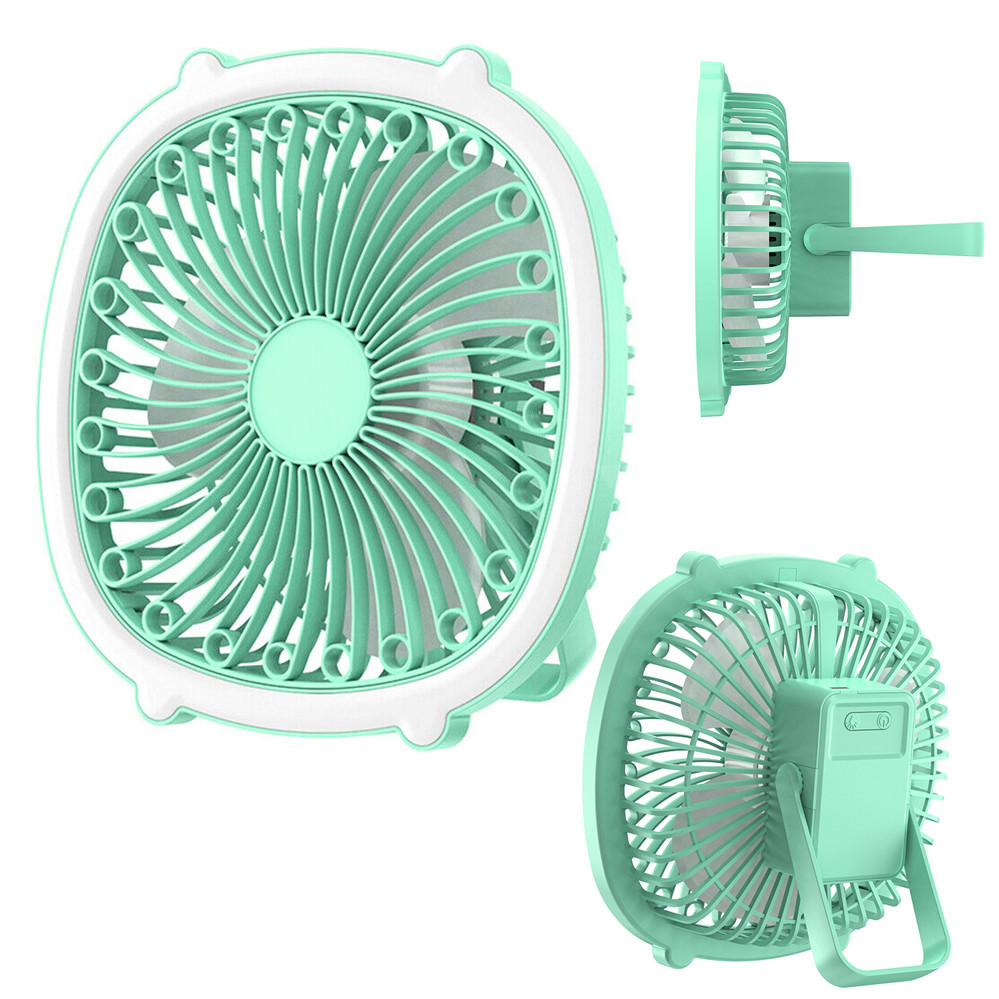Акумуляторний міні вентилятор з лампою Fill Light Fan портативний охолоджувач від USB з підсвічуванням