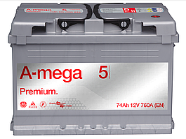 Автомобільний акумулятор A-Mega Premium 74 Ah (0) правий плюс