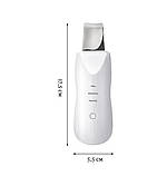 Портативний ультразвуковий скрабер для чищення обличчя MUYE 8815 апарат для очищення та зволоження шкіри, фото 6