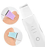 Портативний ультразвуковий скрабер для чищення обличчя MUYE 8815 апарат для очищення та зволоження шкіри, фото 2