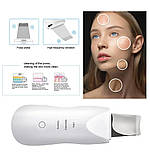 Портативний ультразвуковий скрабер для чищення обличчя MUYE 8815 апарат для очищення та зволоження шкіри, фото 5