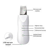 Портативний ультразвуковий скрабер для чищення обличчя MUYE 8815 апарат для очищення та зволоження шкіри, фото 4