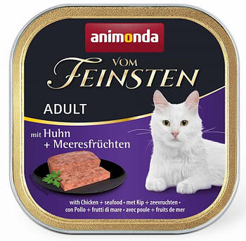 Вологий корм для кішок з куркою та морепродуктами Animonda Vom Feinsten Adult with Chicken + Seafood 100 г