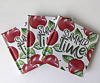 Скетчбук Bourgeois "Summer Time (Apples)" 10х10 см 48 страниц, твердая обложка, чистые страницы (100г/м2).