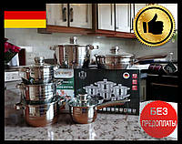 Набір кухонного посуду Rainberg із нержавіючої сталі Якісний набір каструль для всіх видів плит (Німеччина)