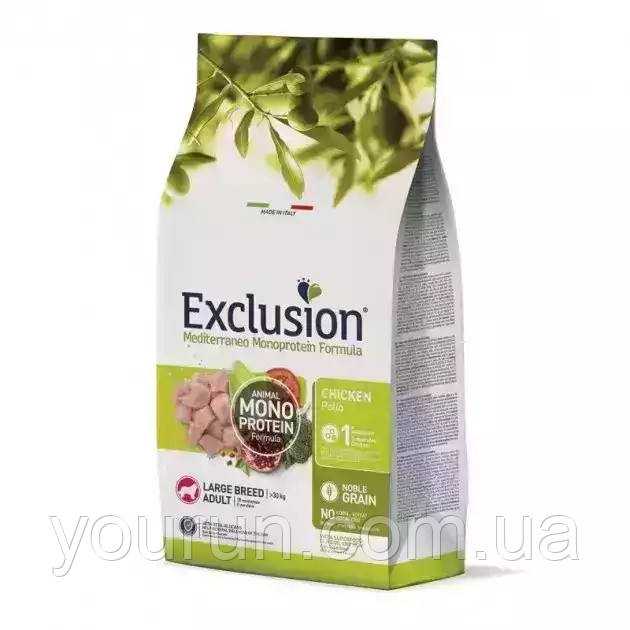 Exclusion Adult Chicken Large Breed-Монопротеїновий корм для дорослих собак великих порід з куркою 12 кг