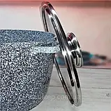 Набір каструль казанів із гранітним антипригарним покриттям 2 шт. EB-8045 Набір кухонного посуду 4 предмети, фото 6