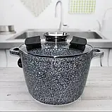 Набір каструль казанів із гранітним антипригарним покриттям 2 шт. EB-8045 Набір кухонного посуду 4 предмети, фото 8