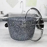 Набір каструль казанів із гранітним антипригарним покриттям 2 шт. EB-8045 Набір кухонного посуду 4 предмети, фото 9