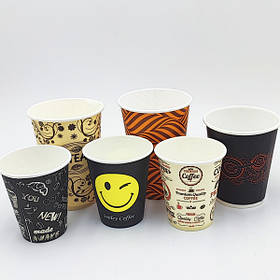 Стакан паперовий "Малюнок"  340 мл 50 шт/уп